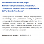 Kontynuacja programu Nowe perspektywy dla OWP w Gminie Przodkowo